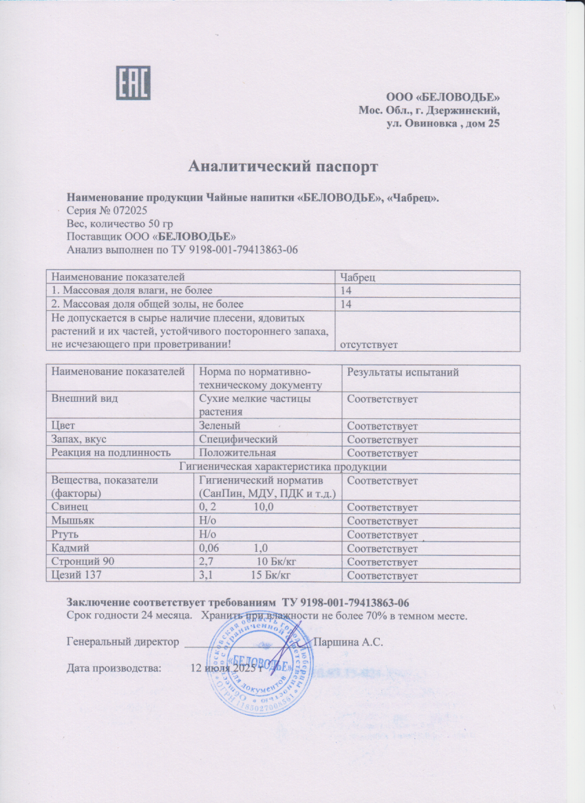Паспорт №072025
